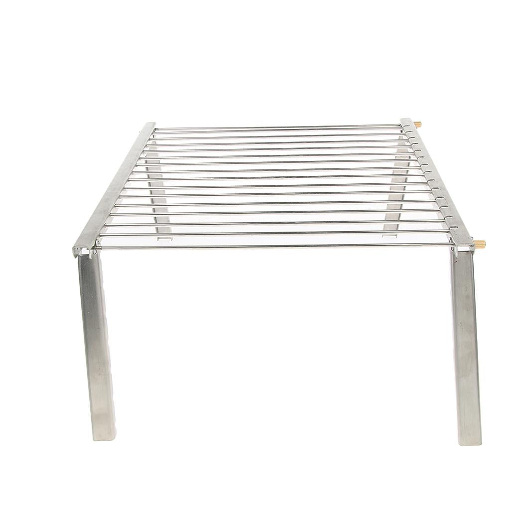 Portable Stainless Steel Grill for Campers, Backpacking, Survival Tube Storage