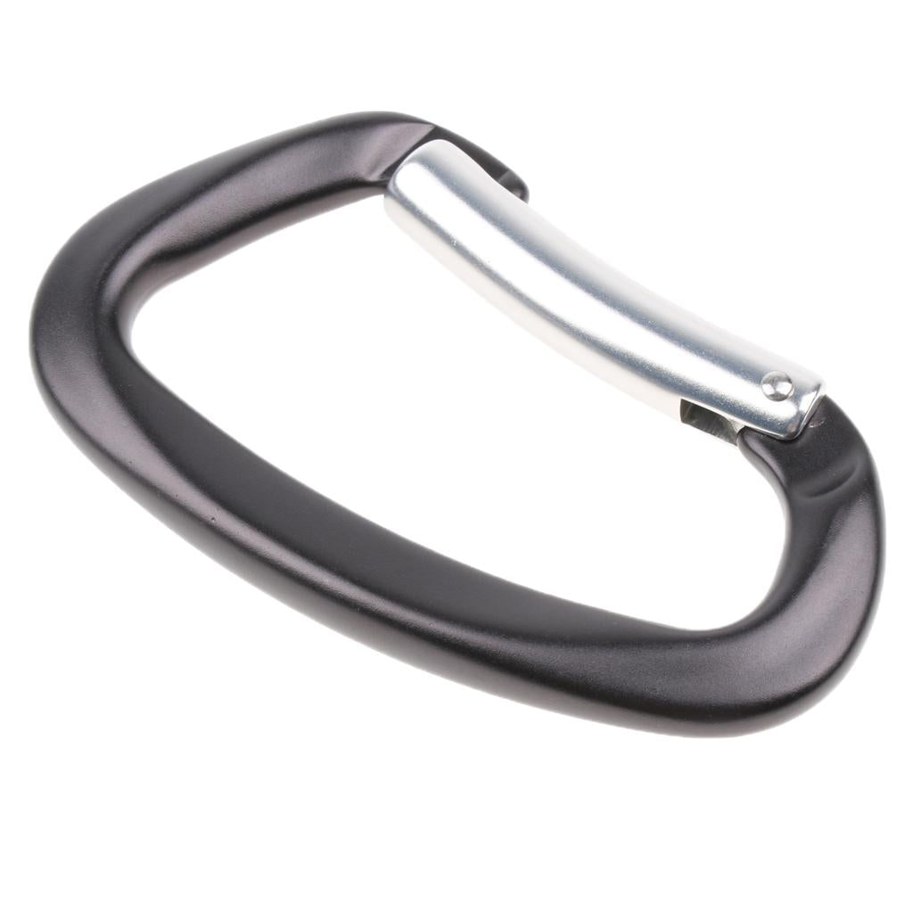 12KN Aluminium Spring Clip Carabiner Buckle For Climbing Backpack Key Hook Gray