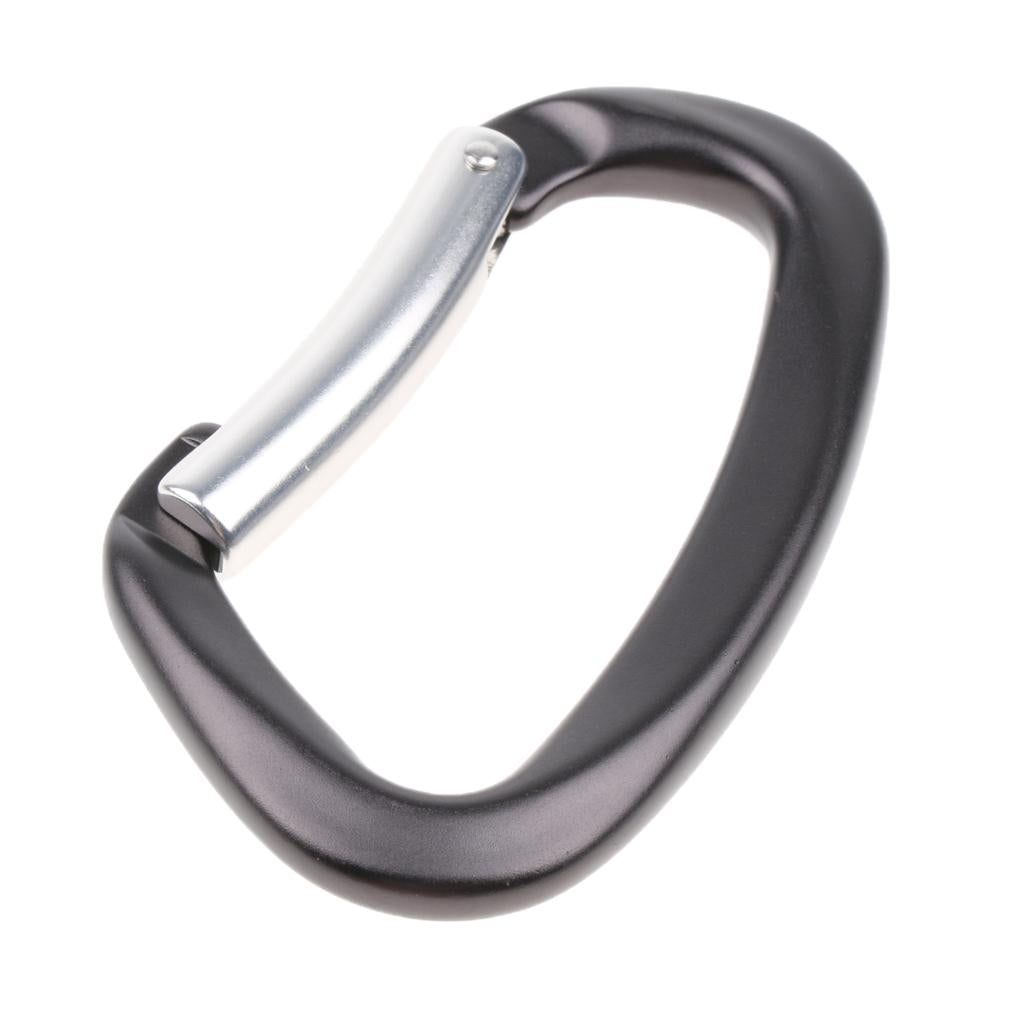 12KN Aluminium Spring Clip Carabiner Buckle For Climbing Backpack Key Hook Gray