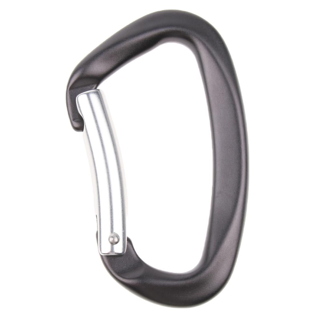 12KN Aluminium Spring Clip Carabiner Buckle For Climbing Backpack Key Hook Gray