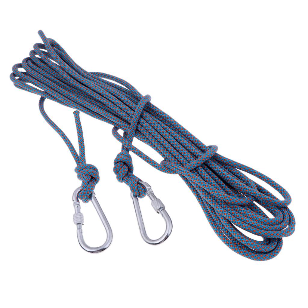 6mmx10m Climbing Auxiliary Rope Static Sling Fall Protection Safety Blue