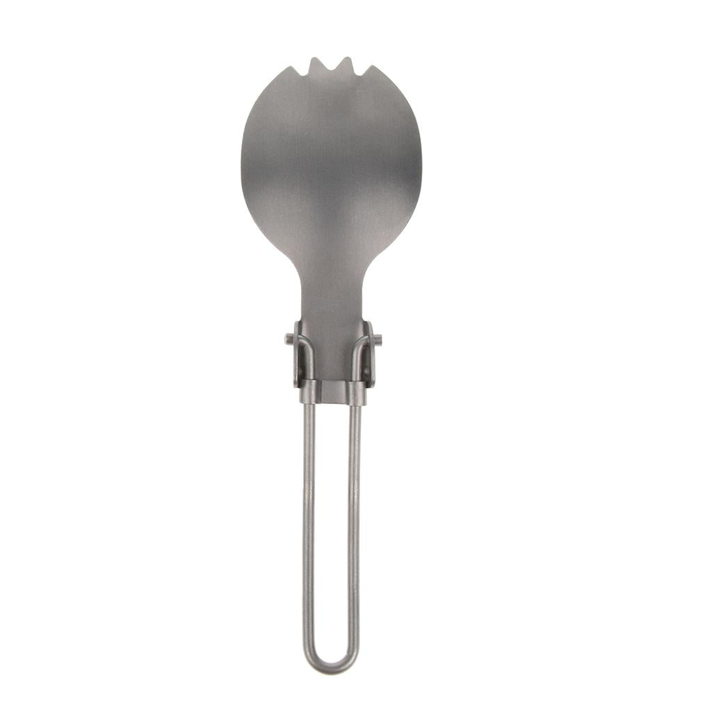 Folding Cutlery Tableware Titanium Fork Spork Outdoor Camping 132x38mm Spork