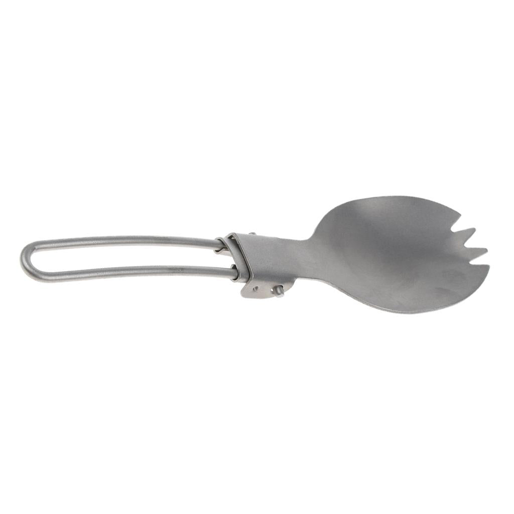 Folding Cutlery Tableware Titanium Fork Spork Outdoor Camping 132x38mm Spork