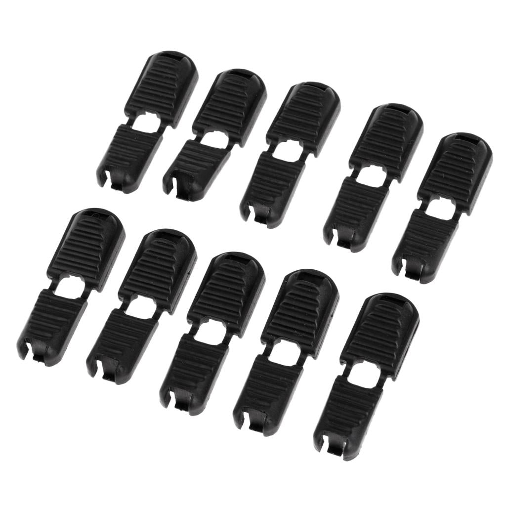 50x Zip Loop Cord Ends for Two Ends to Fit 3 - 4mm Elastic Shock Bungee Cord