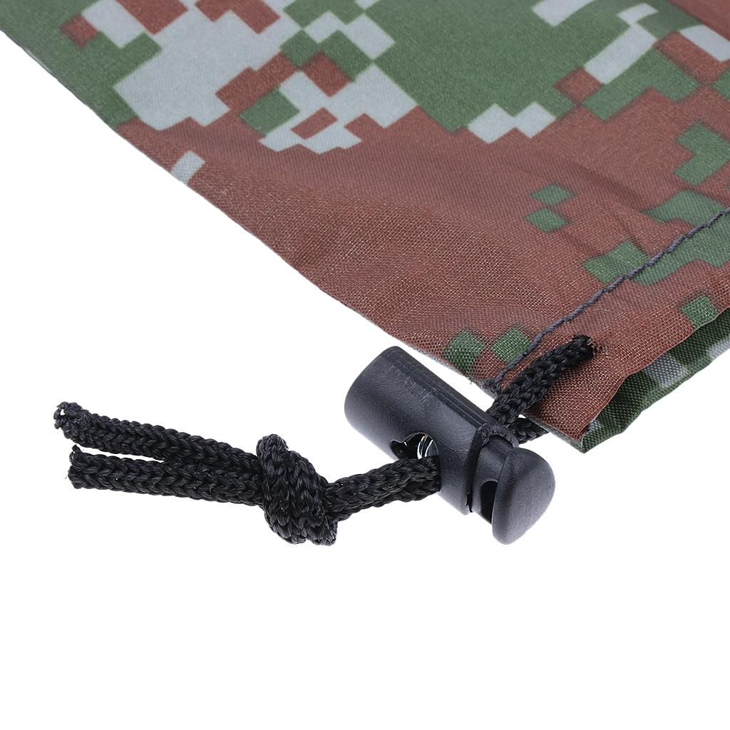 3xWaterproof Camping Storage Bag Drawstring Sack Pouch Travel Organizer Digital Camo
