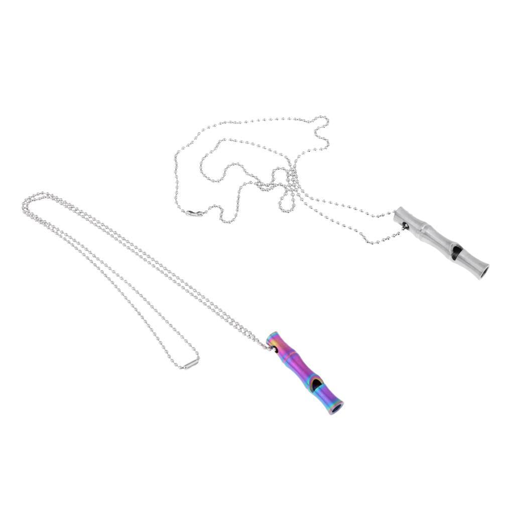 Emergency Safety Whistle Outdoor Survival Rust Proof Adventure High-decibel Silver