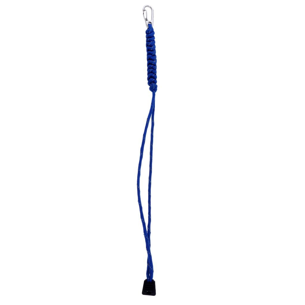 Outdoor Emergency Kit Paracord Key Chain Rope Cord Lanyard Carabiner Blue