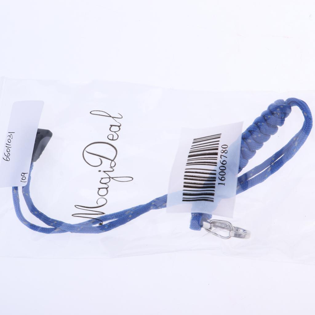 Outdoor Emergency Kit Paracord Key Chain Rope Cord Lanyard Carabiner Blue