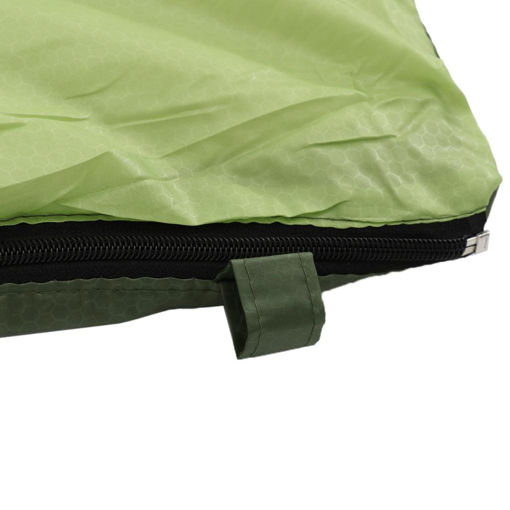 Waterproof Camping Warm Hollow Cotton Splicing Sleeping Bag Army Green Right
