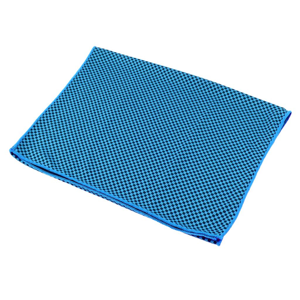 Instant Cooling Ice Cold Gym Towel Drying Sweat Absorb Chilly Pad Blue