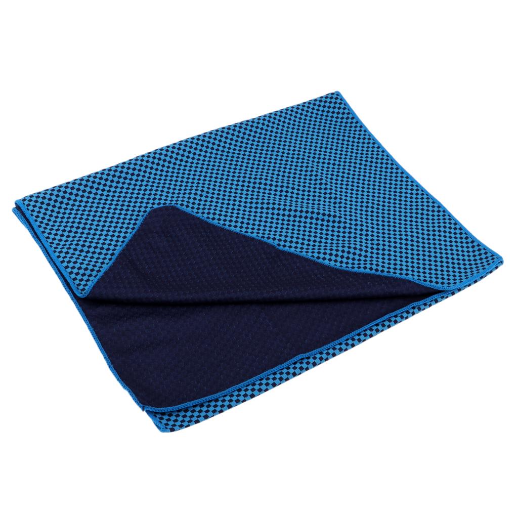 Instant Cooling Ice Cold Gym Towel Drying Sweat Absorb Chilly Pad Blue