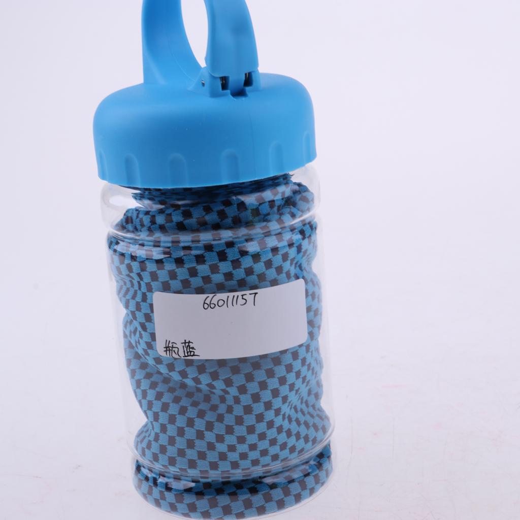 Instant Cooling Ice Cold Gym Towel Drying Sweat Absorb Chilly Pad Blue