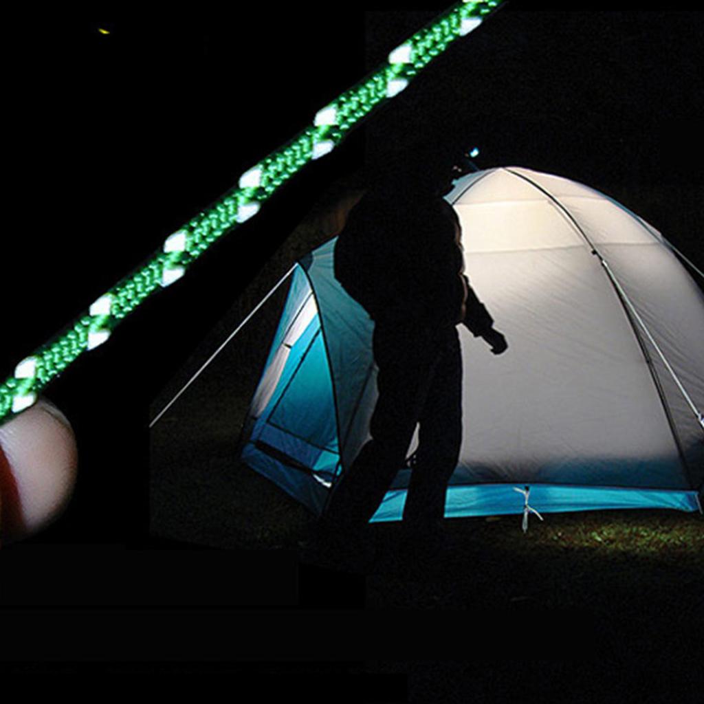 4mmx31m Reflective 9 Strand Nylon Tent Cord Canopy Awning Guy Line Gray