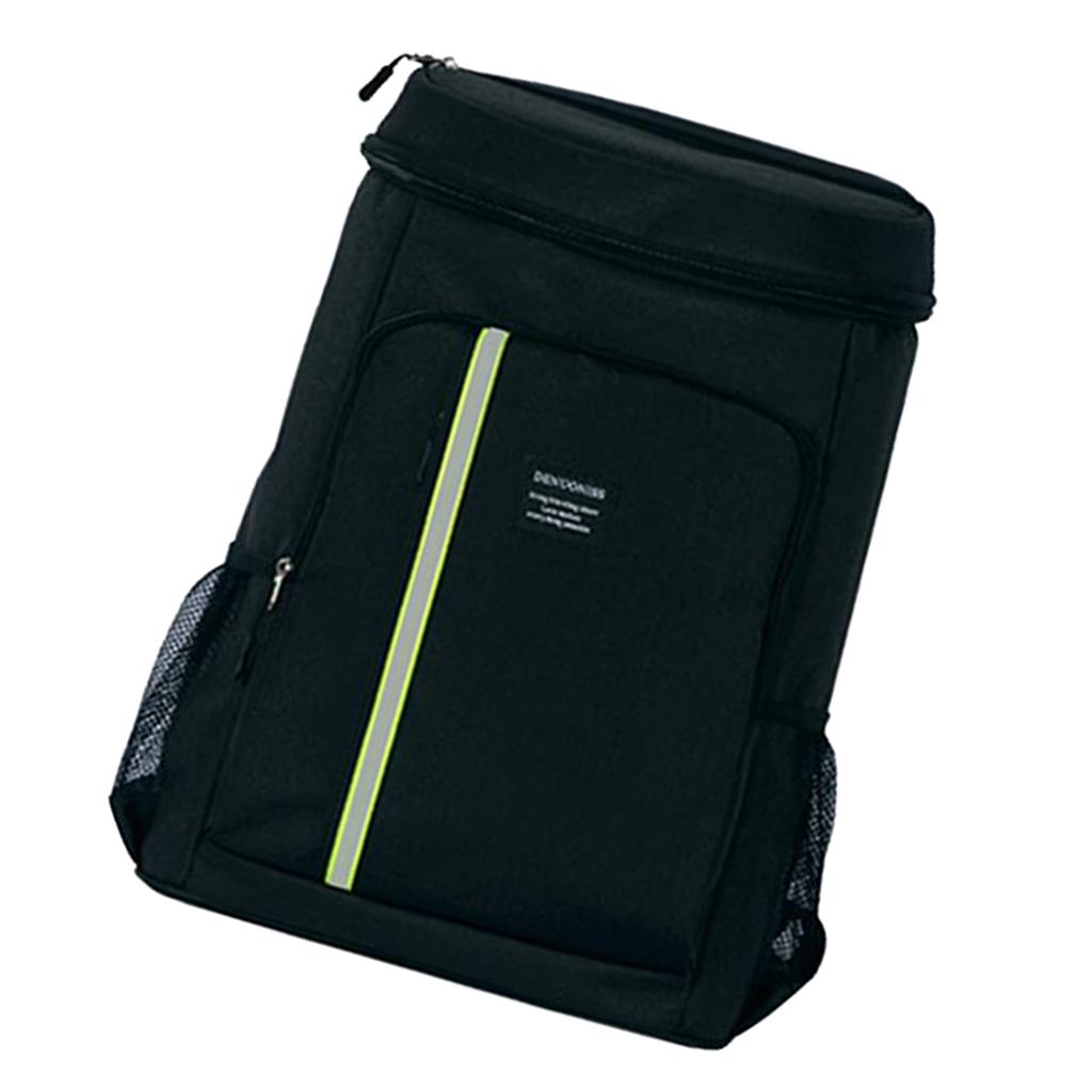 Hiking Backpack Cooler Bag - Insulated Large Camping Back Pack for Men Women Black