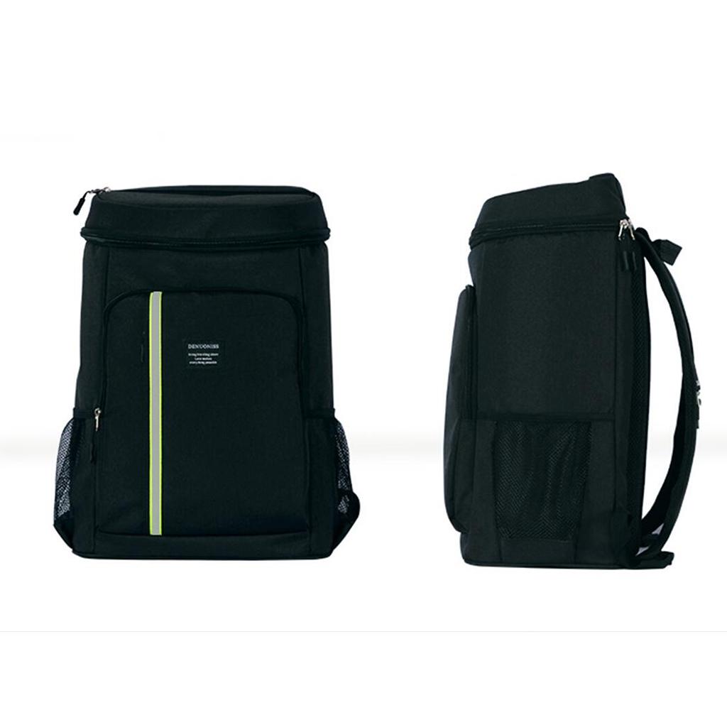 Hiking Backpack Cooler Bag - Insulated Large Camping Back Pack for Men Women Black