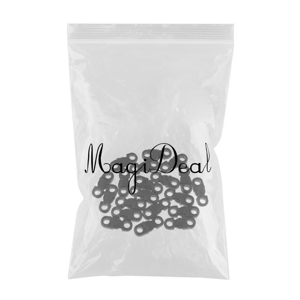 20pcs Paracord Bracelet 5mm Cord Side Release Buckle Survival Plastic Clip
