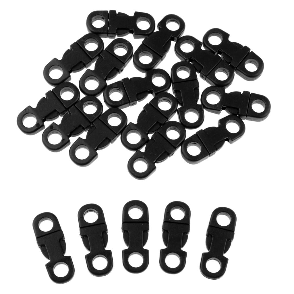 20pcs Paracord Bracelet 5mm Cord Side Release Buckle Survival Plastic Clip