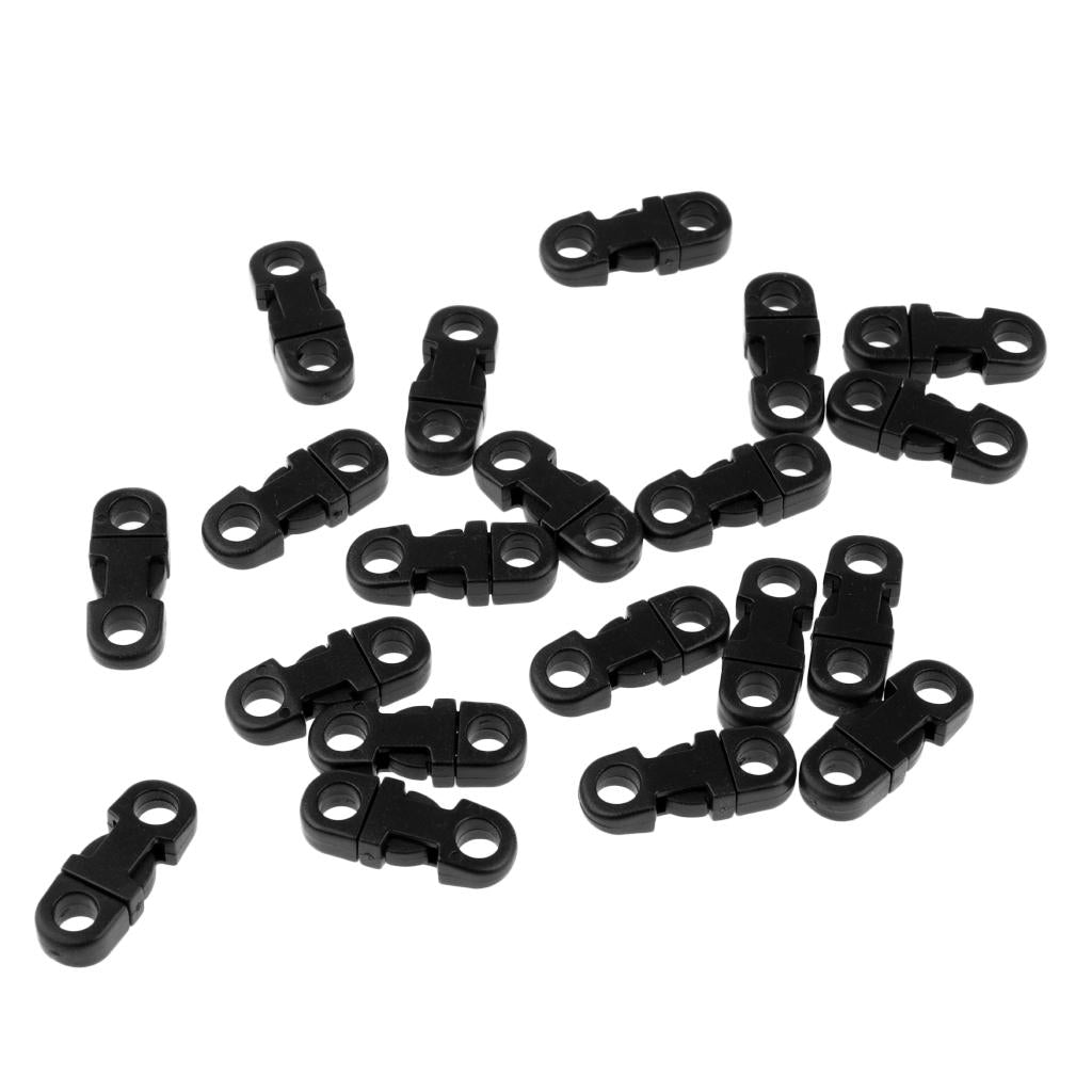 20pcs Paracord Bracelet 5mm Cord Side Release Buckle Survival Plastic Clip