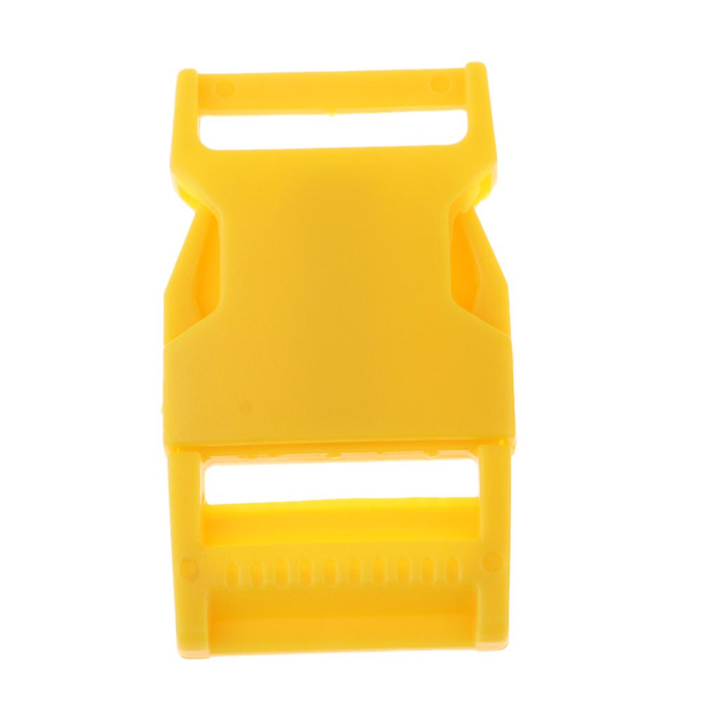 10pcs Plastic Side Release Buckles for 1 Backpack Webbing Strap Yellow"