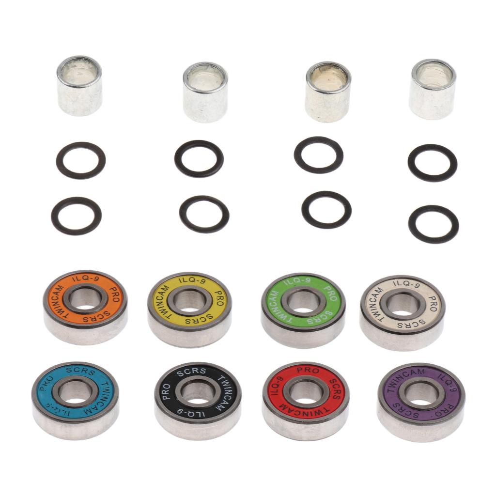 Skateboard Speed Kit- Bearing ,Spacers and Speed Washers Colourful