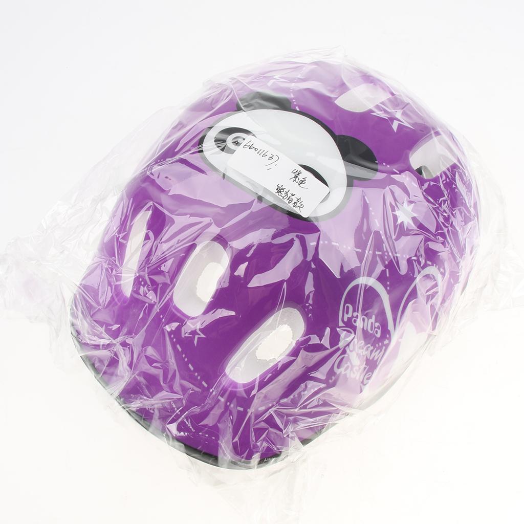 Children Kids Sports Inline Roller Skates Helmet Bike 56cm Junior Safety Hat Purple