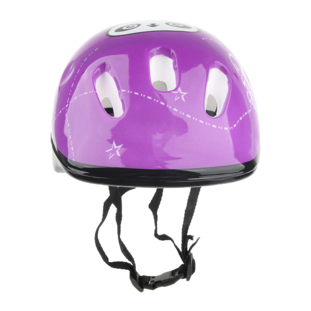 Children Kids Sports Inline Roller Skates Helmet Bike 56cm Junior Safety Hat Purple