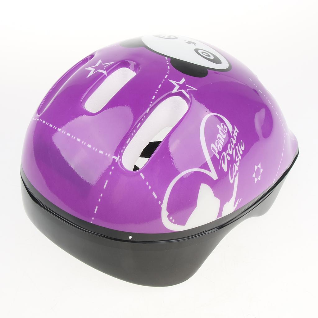 Children Kids Sports Inline Roller Skates Helmet Bike 56cm Junior Safety Hat Purple