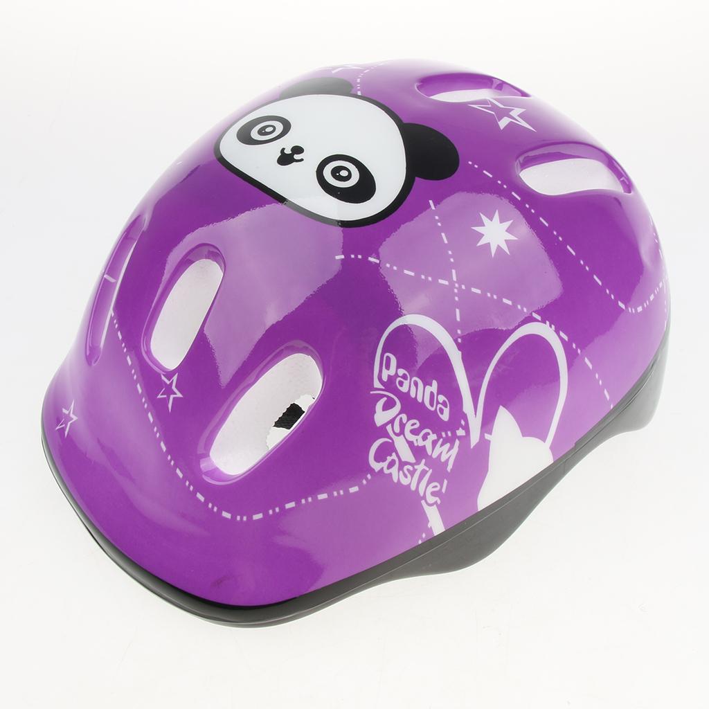 Children Kids Sports Inline Roller Skates Helmet Bike 56cm Junior Safety Hat Purple