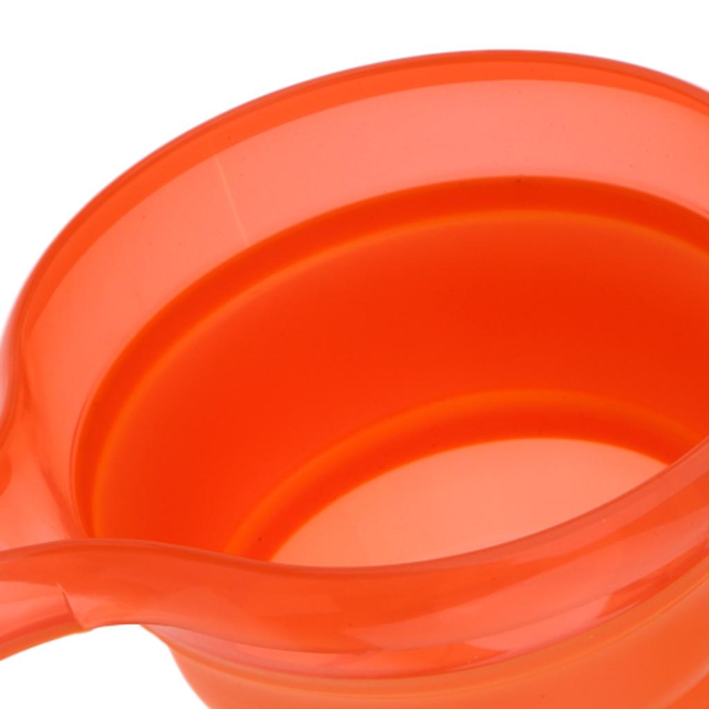 Folding Water Ladle Collapsible Spoon Kitchen  Cup Shampoo Bath Shower Orange