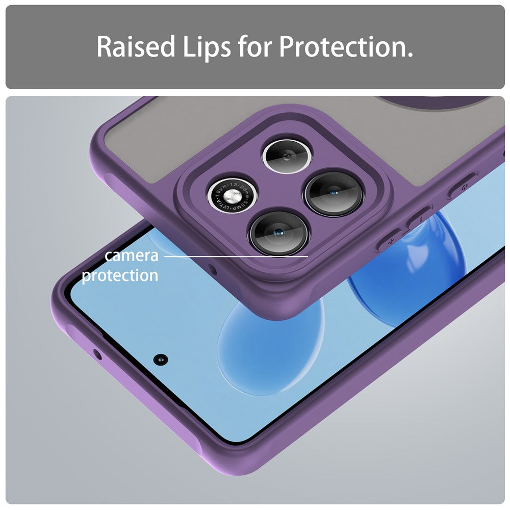For Motorola Moto G100 Pro 5G Magnetic Case Anti Drop PC + TPU Phone Cover - Purple