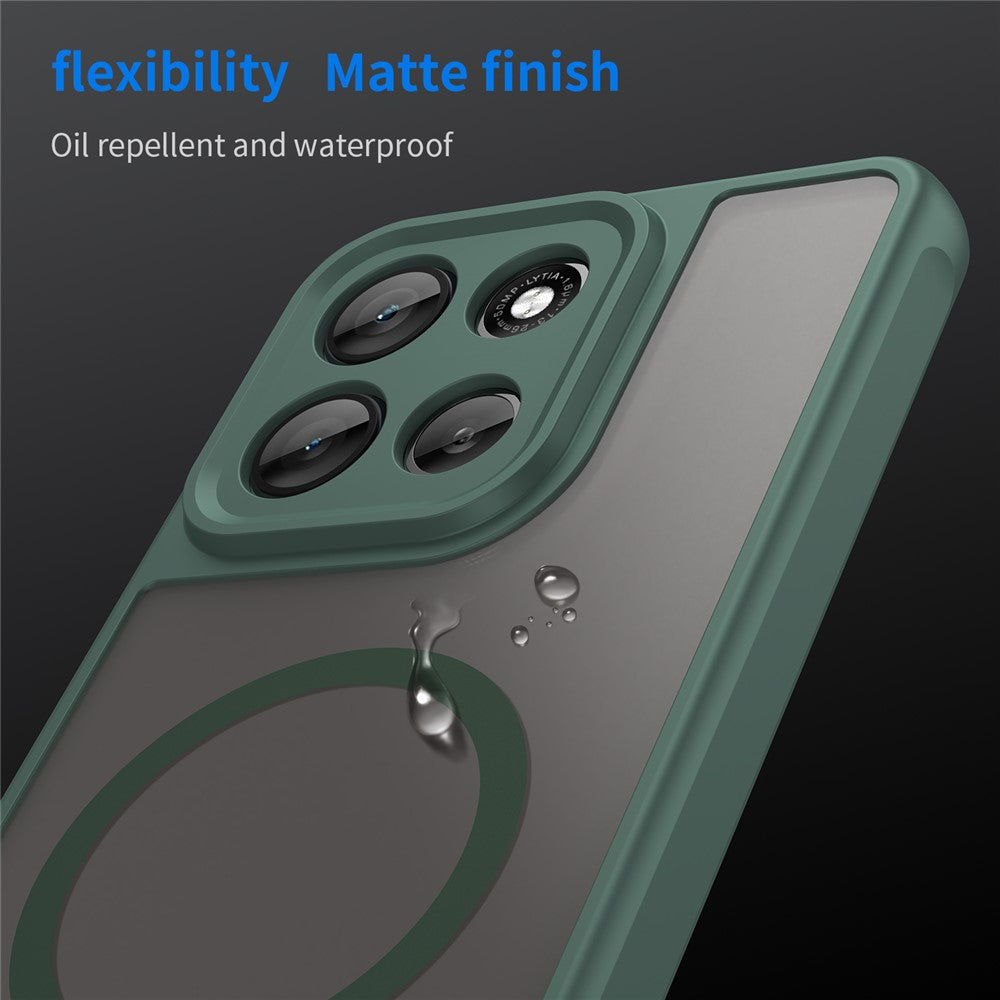 For Motorola Moto G100 Pro 5G Magnetic Case Anti Drop PC + TPU Phone Cover - Green