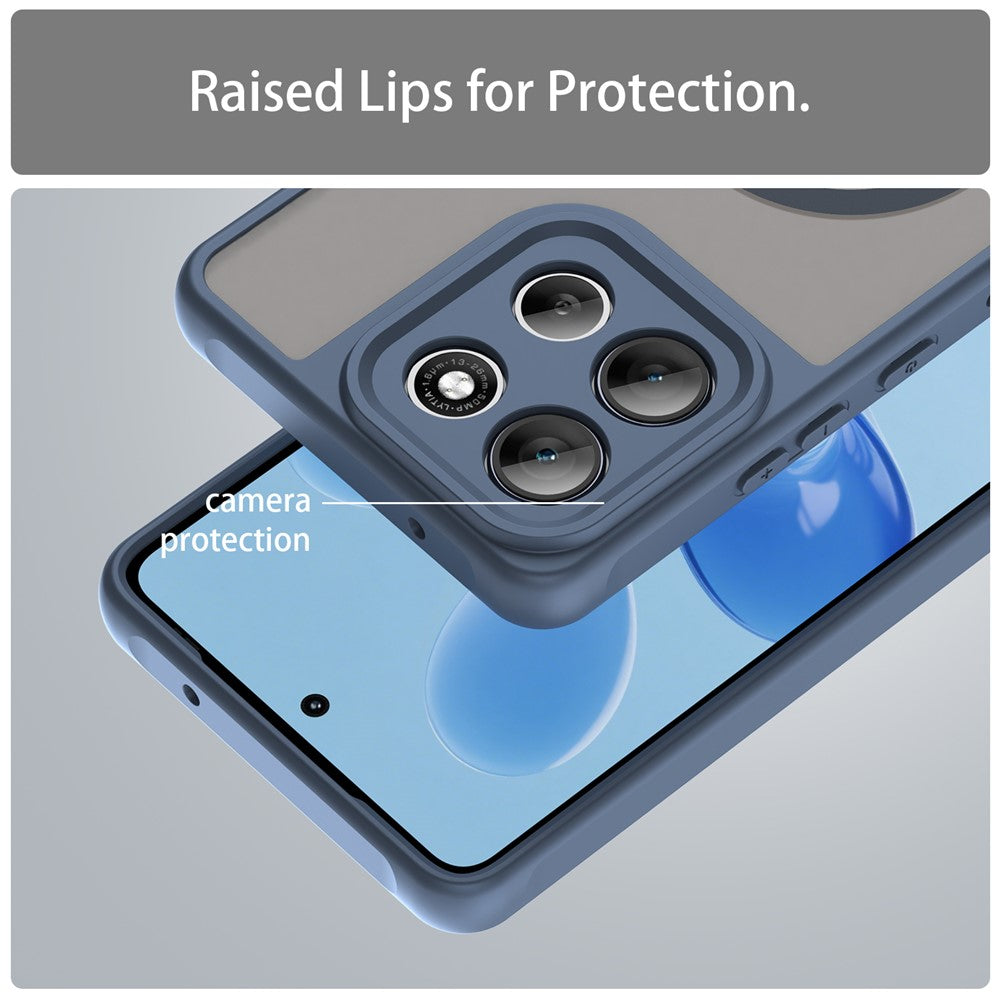 For Motorola Moto G100 Pro 5G Magnetic Case Anti Drop PC + TPU Phone Cover - Blue