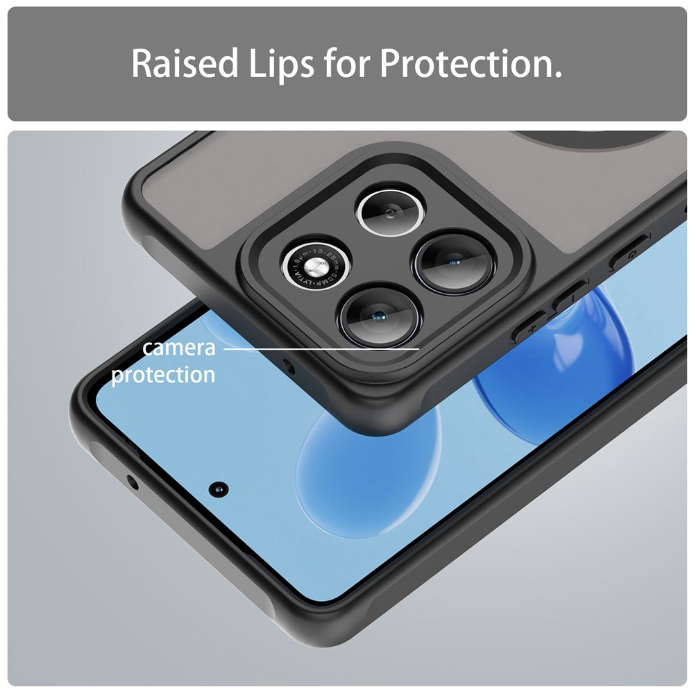 For Motorola Moto G100 Pro 5G Magnetic Case Anti Drop PC + TPU Phone Cover - Black