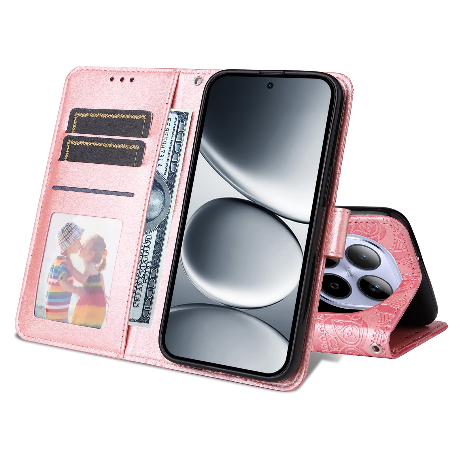 For Xiaomi Redmi Note 15 Pro 5G (Global) Case Sunflower Imprint Leather Wallet Phone Cover - Pink