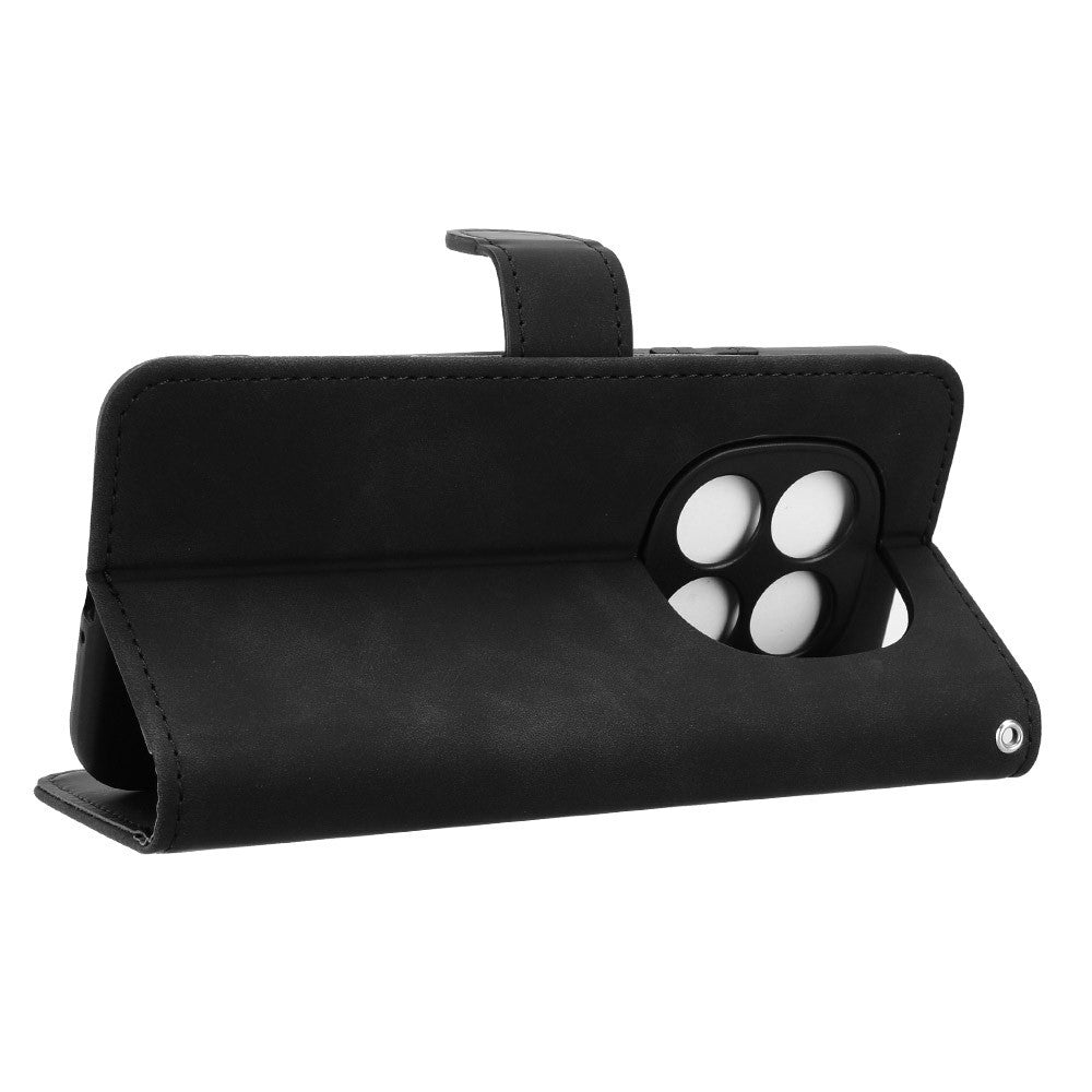 For Xiaomi Poco M8 Pro 5G / Redmi Note 15 Pro+ 5G (Global) Leather Case Skin Feel Anti Drop Wallet Flip Phone Cover - Black