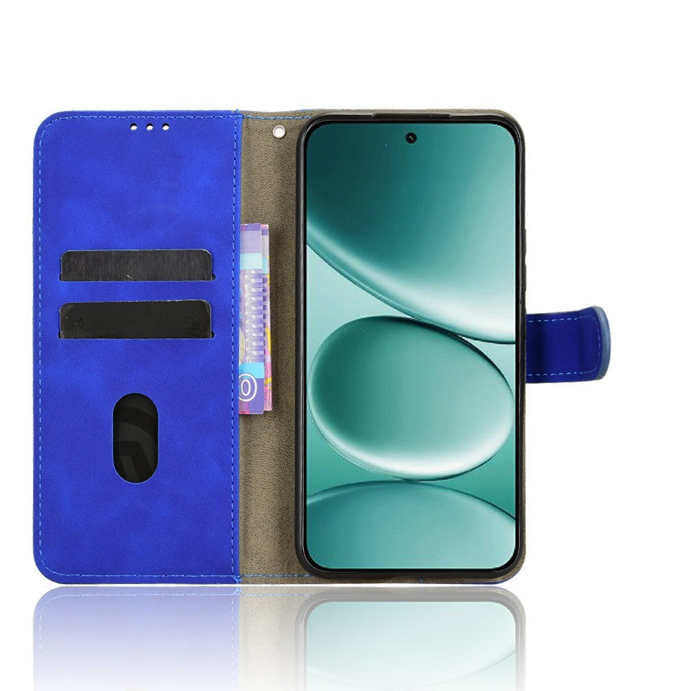 For Xiaomi Poco M8 Pro 5G / Redmi Note 15 Pro+ 5G (Global) Leather Case Skin Feel Anti Drop Wallet Flip Phone Cover - Blue