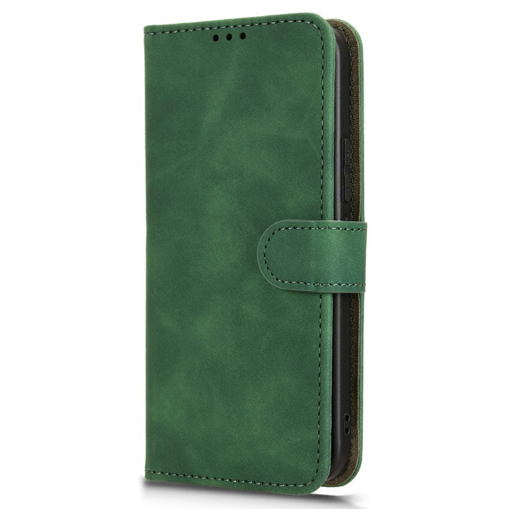 For Xiaomi Poco M8 Pro 5G / Redmi Note 15 Pro+ 5G (Global) Leather Case Skin Feel Anti Drop Wallet Flip Phone Cover - Green