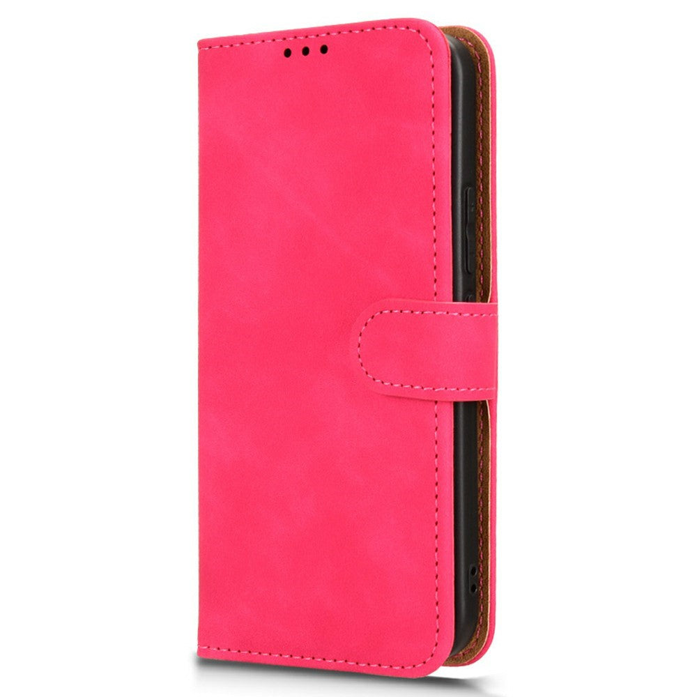 For Xiaomi Poco M8 Pro 5G / Redmi Note 15 Pro+ 5G (Global) Leather Case Skin Feel Anti Drop Wallet Flip Phone Cover - Rose
