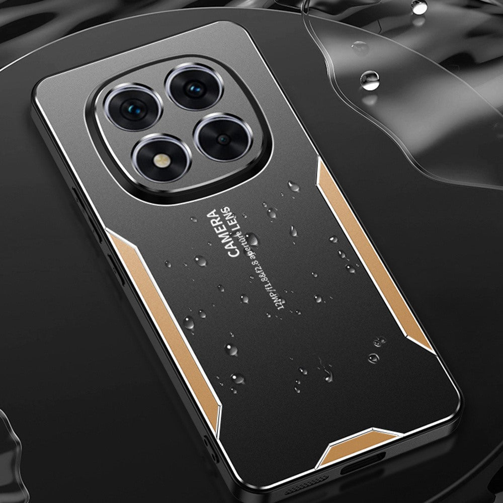 For Xiaomi Redmi Note 15 Pro 5G (Global) Phone Case Aluminium Alloy TPU PC Back Cover - Gold