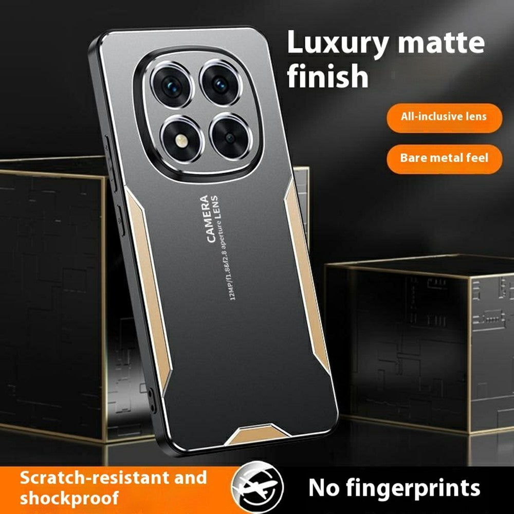 For Xiaomi Poco M8 Pro 5G / Redmi Note 15 Pro+ 5G (Global) Phone Case Aluminium Alloy TPU PC Back Cover - Gold