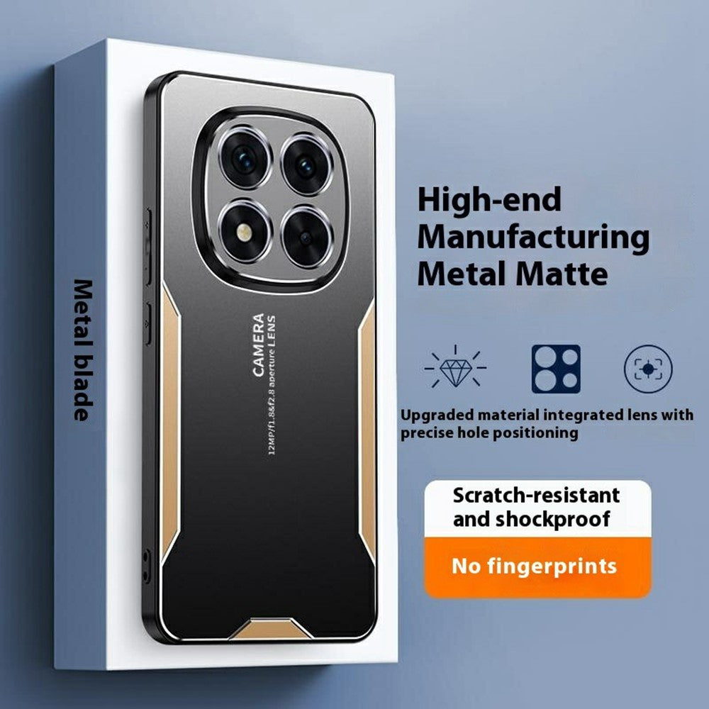 For Xiaomi Poco M8 Pro 5G / Redmi Note 15 Pro+ 5G (Global) Phone Case Aluminium Alloy TPU PC Back Cover - Blue