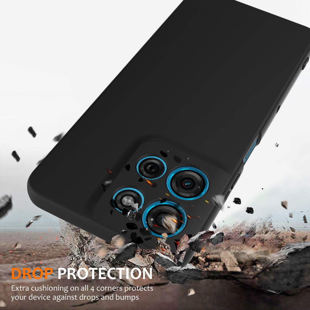 For Motorola Moto G100 Pro 5G Magnetic Case Anti-Drop Liquid Silicone Phone Cover - Black