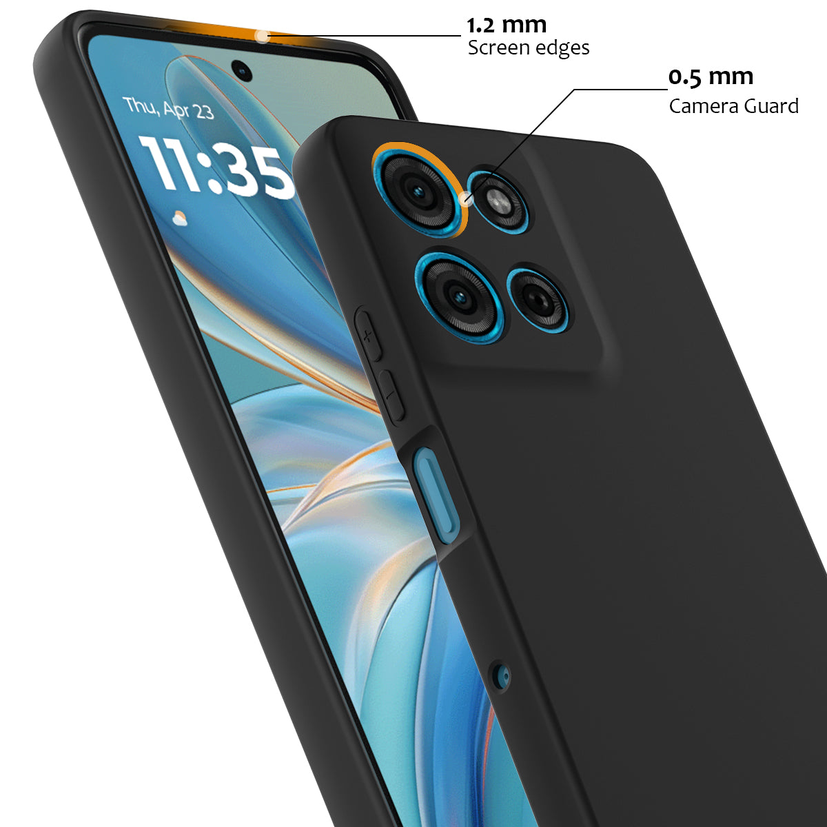 For Motorola Moto G100 Pro 5G Magnetic Case Anti-Drop Liquid Silicone Phone Cover - Black