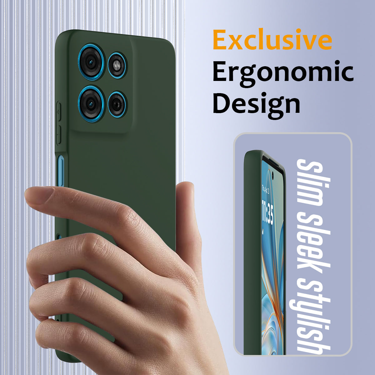 For Motorola Moto G100 Pro 5G Magnetic Case Anti-Drop Liquid Silicone Phone Cover - Dark Green