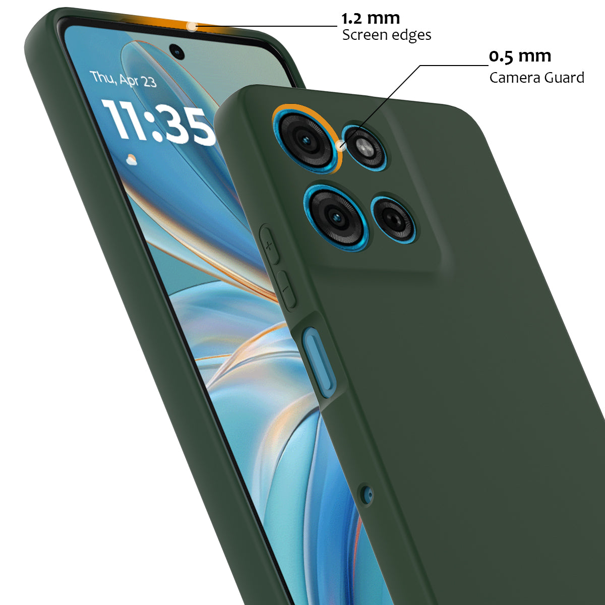 For Motorola Moto G100 Pro 5G Magnetic Case Anti-Drop Liquid Silicone Phone Cover - Dark Green