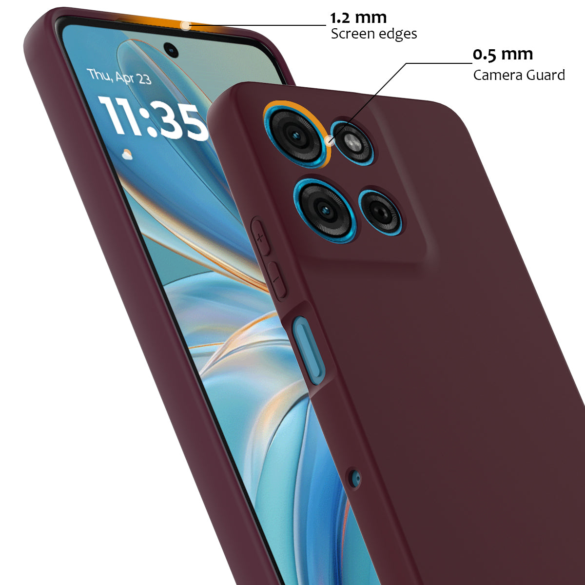 For Motorola Moto G100 Pro 5G Magnetic Case Anti-Drop Liquid Silicone Phone Cover - Wine Red