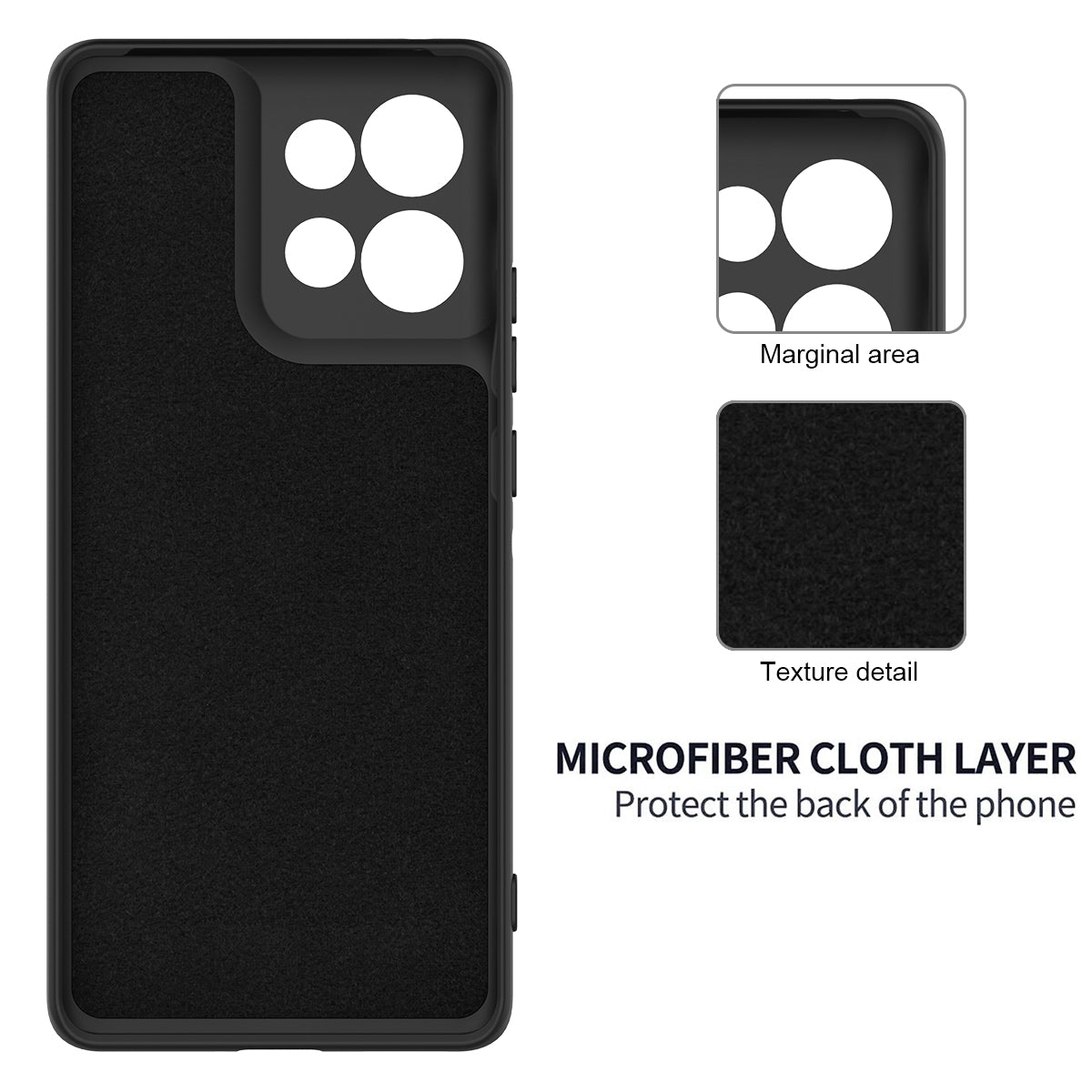 For Motorola Moto G100 Pro 5G Liquid Silicone Case Phone Back Cover with Hand Strap - Black