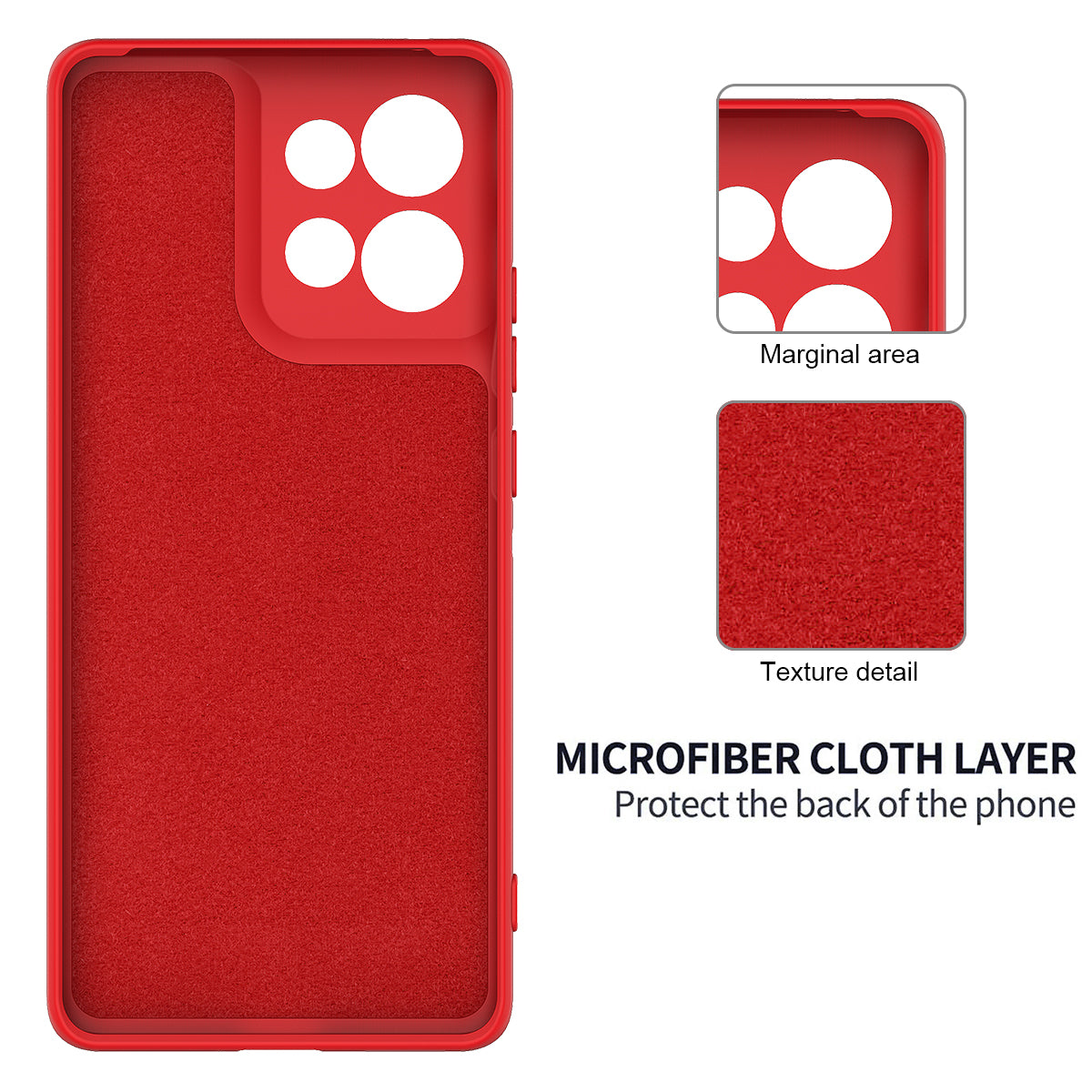 For Motorola Moto G100 Pro 5G Liquid Silicone Case Phone Back Cover with Hand Strap - Red