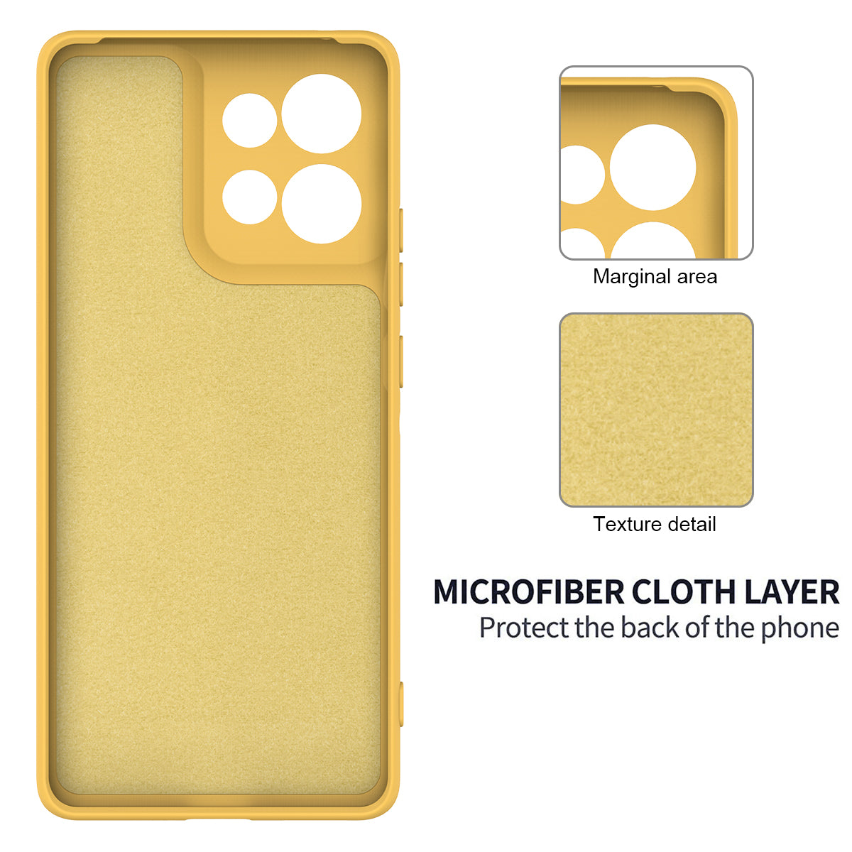 For Motorola Moto G100 Pro 5G Liquid Silicone Case Phone Back Cover with Hand Strap - Yellow