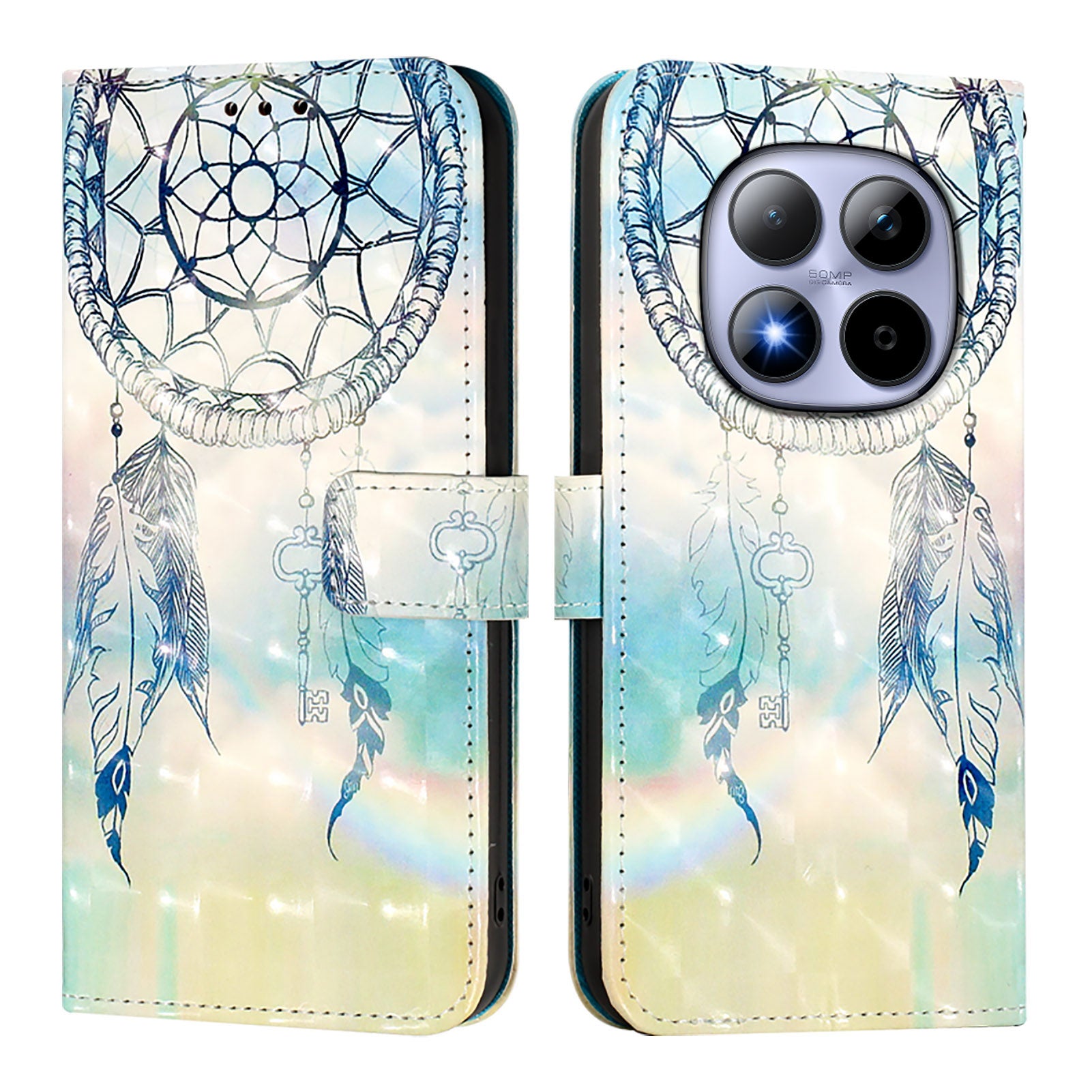For Xiaomi Redmi Note 15 Pro 5G (Global) Leather Case Pattern Printing Wallet Stand Mobile Cover with Strap - Dream Wind Chime